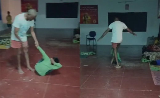 Student thrashes